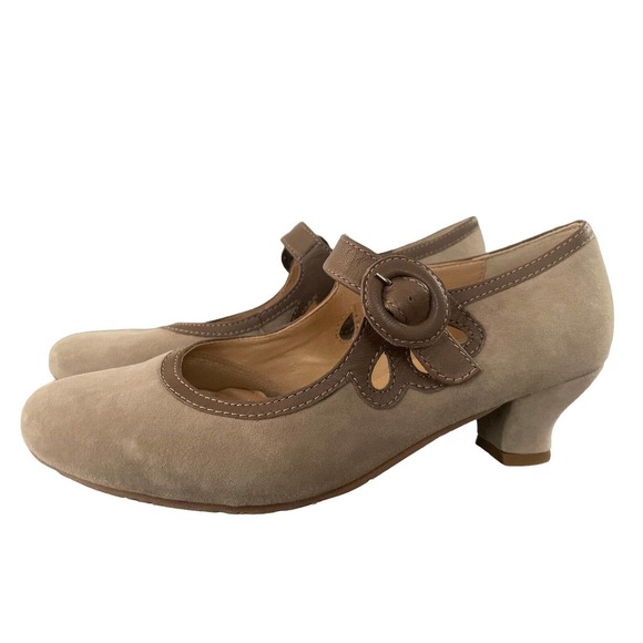 Hotter Comfort Concept VALETTA Mary Jane Women’s‎ Suede Heels Size 9 Mauve - Picture 1 of 9